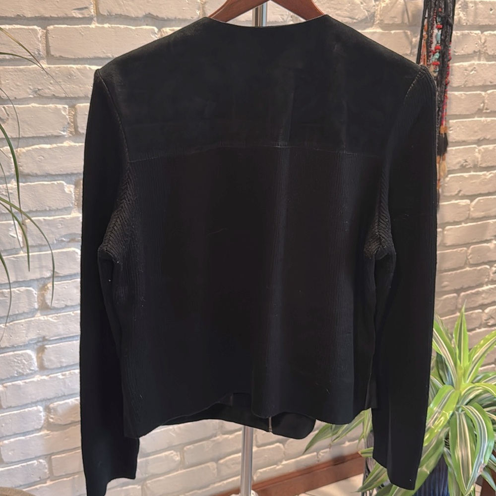 Bernardo Black Patchwork Leather Jacket - image 6